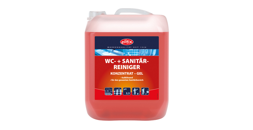 Detergent sanitar aciditate redusă - WC-Sanitärreiniger-Rot 5L Detergent de toaletă sub formă de gel.